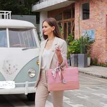 Shockproof, Drop-Proof, Water-Resistant Ladies' Laptop Bag Suitable For Most 13-16 Inch Computers - Baby Pink - View 3