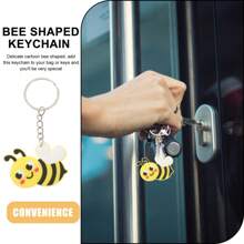 1pc/6pcs/12pcs/24pcs Cute Cartoon Bee Pendant, Bee Keychain, Creative Gift For Men And Women Car Accessories Bag Charm School Goth Y2k