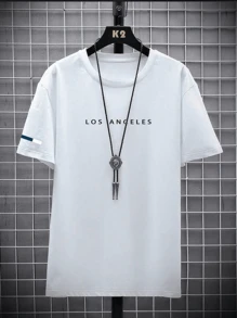 Camiseta Masculina LOS ANGELES Lançamento - Branco - Visão 3