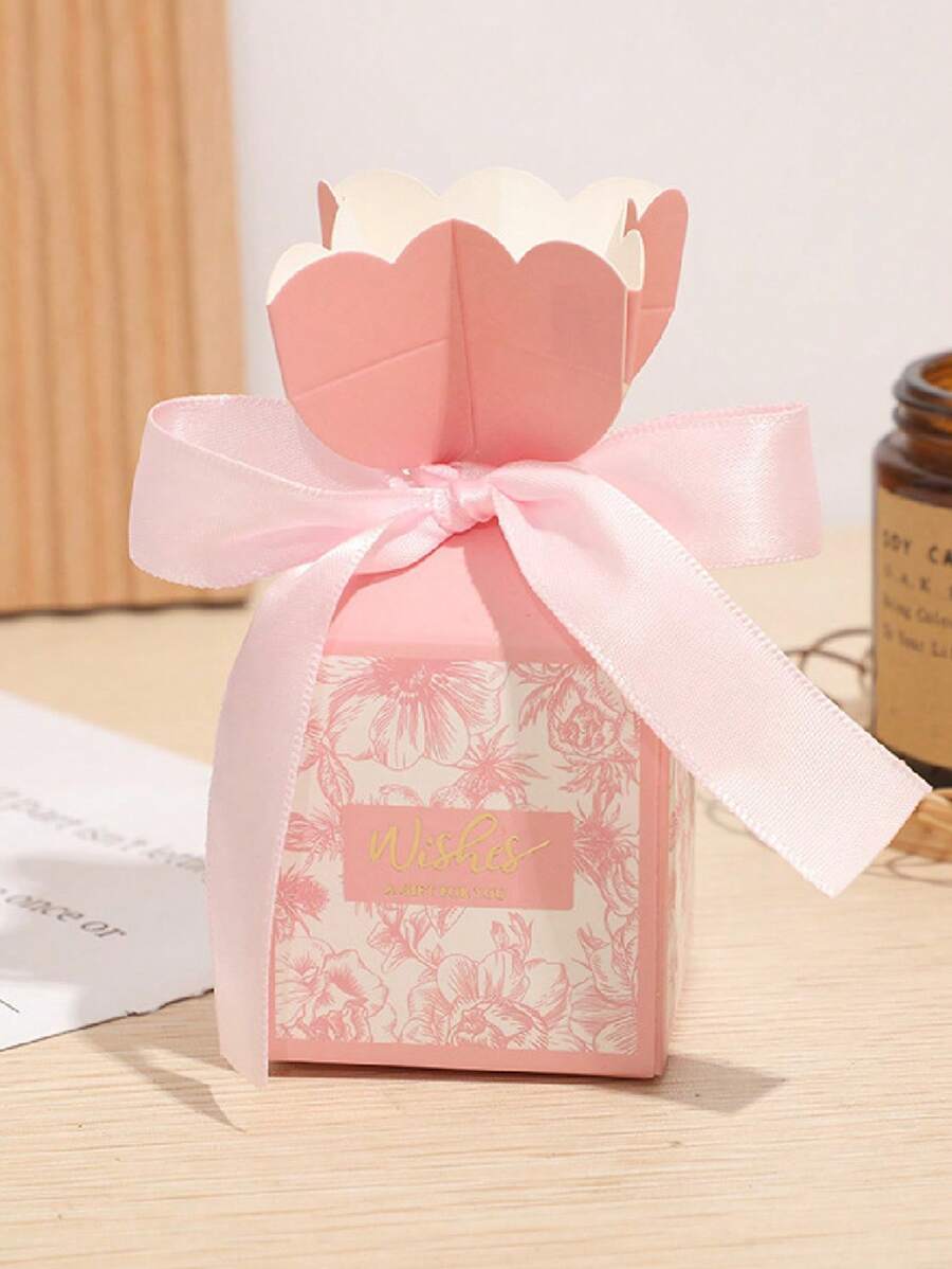 10pcs Wedding Favor Gift Small Boxes - Pink - View 1