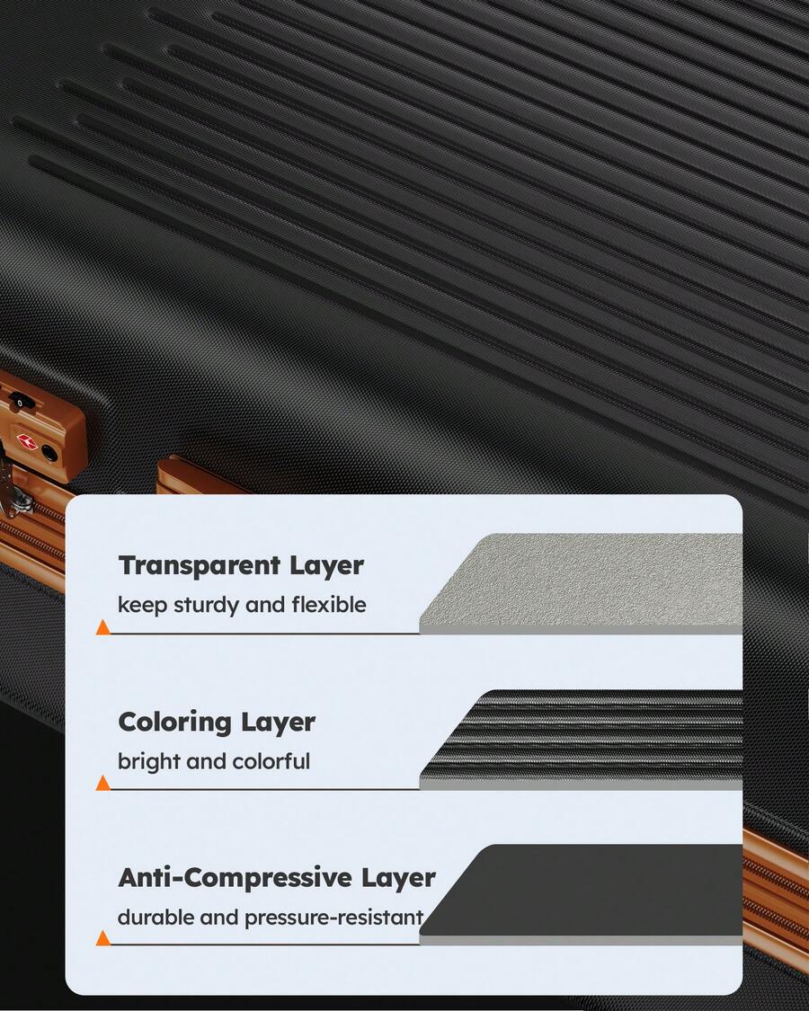 Hard Expandable Luggage With TSA Lock Spinner Wheel, Travel Luggage