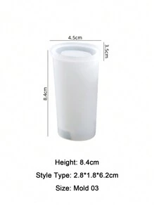 1入特殊打火機殼樹脂模具，樹脂環氧鑄造矽膠模具可用於打火機保護套和手工藝配件 - 白色 - 查看 9