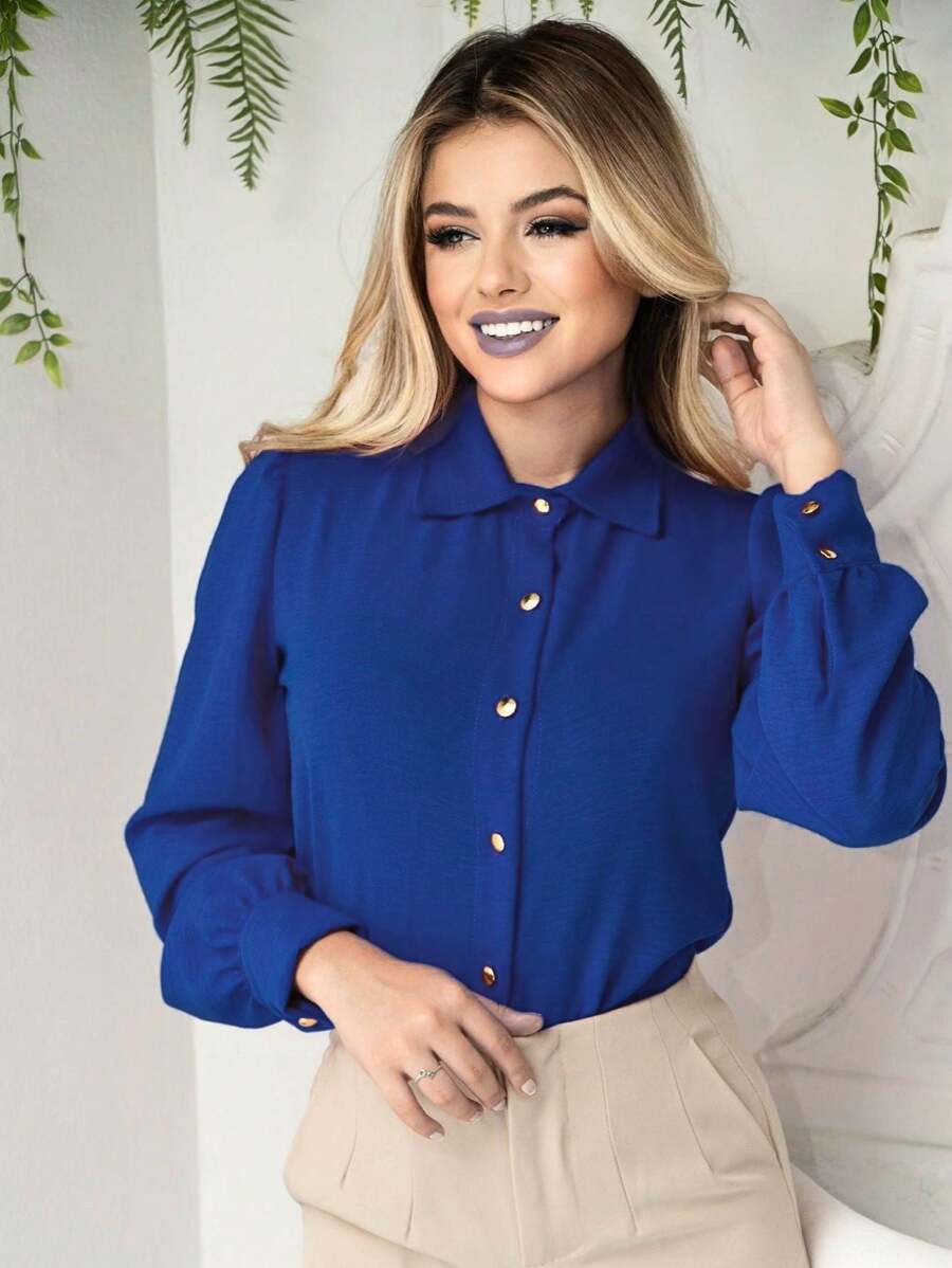 Women Blouses - Azul Marino - Ver 1