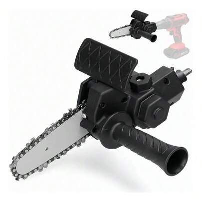 Vmingo Adaptador Taladro Motosierra Eléctrica 6 Pulgadas Sierra de Mano Cadena Herramienta Corte Madera Tools Herramientas de Jardinería