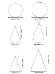 Kit De Fabricação De Brincos Com 48 Peças, Pérolas Em Formato De Lágrima/redonda/triangular, Anéis E Pingentes De Vários Estilos E Tamanhos Para Fabricação De Joias, Prateados/dourados