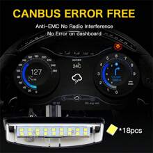 2入組canbus Led汽車牌照燈泡,適用於toyota Camry 40 V40 Xv40 Aurion Xv40 Prius Echo Belta - 白色 - 查看 3