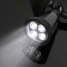 1 pieza Lámpara solar impermeable para exteriores para crear ambiente, iluminación de jardín exterior para senderos, patios y yardas - Blanco y Negro - Ver 3