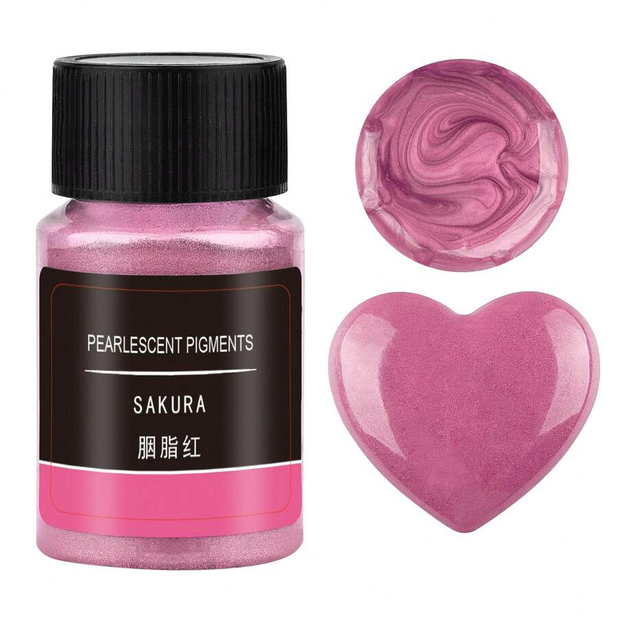 1 件 10 克珍珠粉閃光,適用於 Diy 水晶膠、矽膠模具、蠟燭石膏製作、史萊姆水晶膩子填充材料、美人魚閃光等手工藝品 - 紅色 - 查看 1