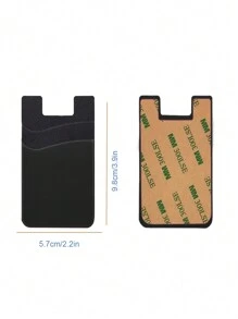 1 billetera para teléfono con adhesivo de silicona para la parte posterior del teléfono, 1/2 bolsillo, fundas para tarjetas adhesivas para teléfono celular, billetera adhesiva de silicona para teléfono, billetera adhesiva para teléfono, funda para teléfono, bolsillo para teléfono, para la mayoría de los teléfonos, funda para tarjeta con ventosa para teléfono, tarjetero, billetera, tarjetero de negocios, tarjetero de crédito, tarjetero para mujer, para mujer, para hombre, billetera para tarjetas, billetera Magsafe - Multicolor - Ver 9