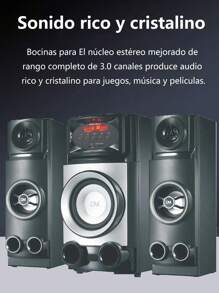 Barra De Sonido Teatro En Casa 2.1 con Subwoofer 2 En 1 con Conexión Bluetooth Conexiones USB, Óptico Y Auxiliar, Incluye Control Remoto | Sound Bar,Festival de música - Tipo de Enchufe A USA (110-127V) - Ver 4