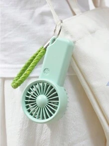 MEET SUN 1pc Rechargeable 500mAh Battery Operated Hand-Held Portable 3-Speed Mini Fan With Wrist Strap