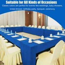 2 Pack Open Back Fitted Rectangle Tablecloths 72 X 30 Inch/96 X 30 Inch, Black Table Clothes For 6/8 Foot Tables, Washable Thick Polyester Fitted Table Cover For Parties, Wedding, Banquet, Trade Show