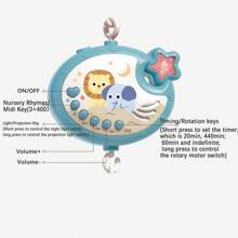 Un Conjunto De Juguetes De Cama De Campana De Bebé Con Control Remoto De Múltiples Funciones, Música, Proyección, Luz De Noche, Colgante, Rotación, Adecuado Para Calmar A Los Bebés Y Como Regalo De Juguete Calmante Para Recién Nacidos