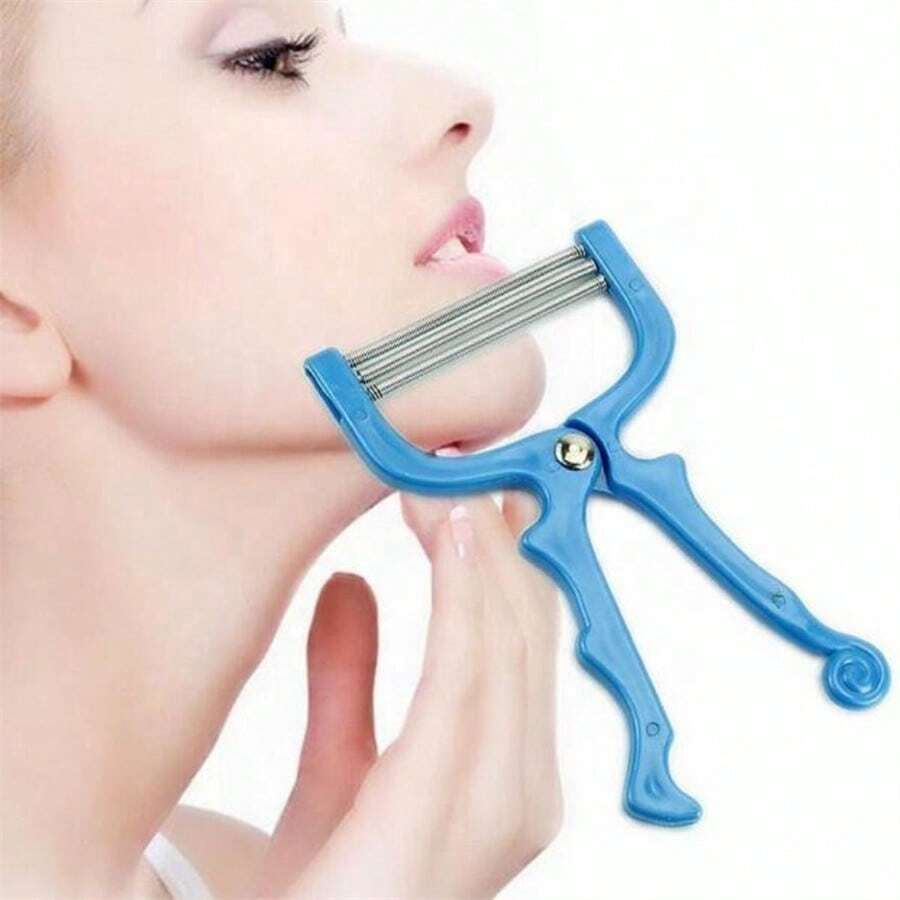 Có thể mang đi Của phụ nữ Khuôn mặt Máy tẩy lông Cầm tay Máy cạo lông Dụng cụ cắt sửa Chăm sóc da Công cụ - Màu xanh lam - Xem 1