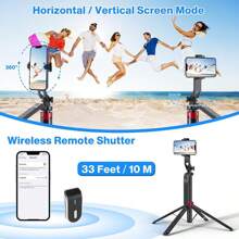 Treppiede per telefono estendibile, bastone per selfie, treppiede quadrupla con molletta per telefono all-in-one, portatile, accessorio per l'allenamento del golf - compatibile con telefoni Android, treppiede da viaggio per telefono con telecomando ricaricabile per telefono, Canon, GoPro, compatibile con e telefoni Android, per vacanze estive, viaggi, luce di riempimento, attività all'aperto, live streaming