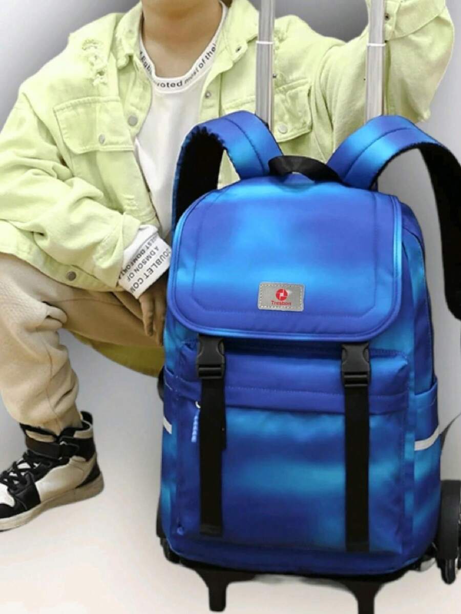 CHILDREN'S BACKPACK WITH WHEELS - 藍色 - 查看 1