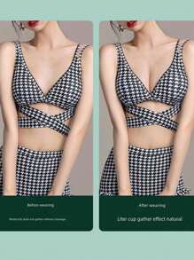 2pairs Swimsuit Pads For Small Chest, Thickened, Push Up, Invisible Silicone Bikini Bra Inserts For Women - Clear - View 2