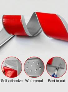 Flexible Baseboard Molding Trim, 4 Inch Self-Adhesive Vinyl Wall Base, Peel And Stick Cove Base, Rubber Wall Base, Baseboard Moulding Trim - Grey - View 7