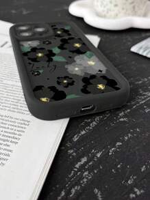 1 ốp lưng điện thoại dày dặn chống sốc in hoa màu đen, tương thích với iPhone và , phiên bản quốc tế, không phải phiên bản nội địa. - Nhiều màu - Xem 4