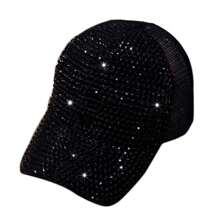 Gorra De Béisbol Rhinestone Deporte Al Aire Libre Unisex - Negro - Ver 4