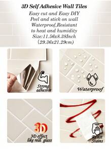 Waterproof Brick Pattern 3D Textured Wall Panels DIY Tiles,Removable Self Adhesive Wall Tile Sticker Kitchen Bathroom Backsplash For Festival Layout,Stickers,Wall Decal, Vinyl Decal For Home Decorations,Spring Decoration Items Refresh Your Home,Rama Decoration Stickers Gifts Birthday Graduation Room Decor Wall Decor Bathroom Decor Bedroom Decor Room Decoration Stuff Living Room Decor House Decor Home Decor Living Room Wall Paper Wallpapers