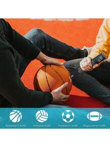 cotsoco Inflador de globos eléctrico, inflador automático portátil para un vuelo rápido en globo con manómetro preciso y pantalla numérica LCD para baloncesto, fútbol, voleibol (2 pelotas y 1 autobús) - Negro - Ver 6