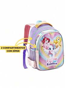 Mochila Infantil De Costas Feminina Grande Unicórnio Mochila Menina Escolar Padrão De Unicórnio Crianças Mochila Escolar Garotas À Prova D'Água Bolsas