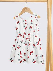少女櫻桃印花連衣裙 - 彩色 - 查看 3