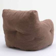 Soft Tufed Foam Bean Bag Chair With Teddy Fabric - Brown - View 8