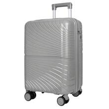 Asge Twin-Wheel Hardshell Luggage Set - M-L-XL Sizes For All Your Travels - Silver - View 1