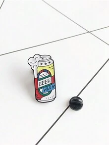 1枚時尚搪瓷徽章啤酒胸針