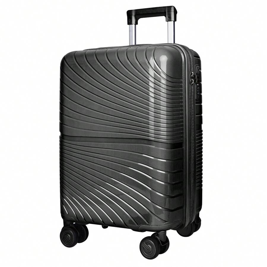 Asge Twin-Wheel Hardshell Luggage Set - M-L-XL Sizes For All Your Travels - Dark Grey - View 1