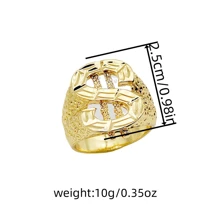 1 Miếng Creative Và Cô gái Goth hiện đại Người Mỹ Đô la & Ô tô/xe hơi Đồ trang trí Hợp kim kẽm Nhẫn - Vàng - Xem 6