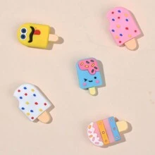 25pcs/Set Ice Cream Cake Shape, Fruit Shape, Unicorn Shape Shoe Charm Cartoon PVC Shoe Buckle, Soft Rubber Shoe Buckle DIY Accessories - Multicolor - View 6