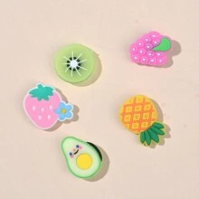 25pcs/Set Ice Cream Cake Shape, Fruit Shape, Unicorn Shape Shoe Charm Cartoon PVC Shoe Buckle, Soft Rubber Shoe Buckle DIY Accessories - Multicolor - View 5