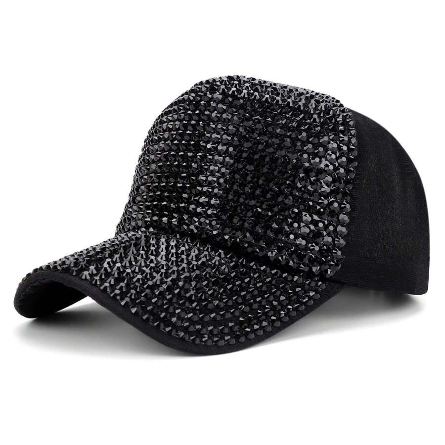 Gorra De Béisbol Rhinestone Deporte Al Aire Libre Unisex - Negro - Ver 1