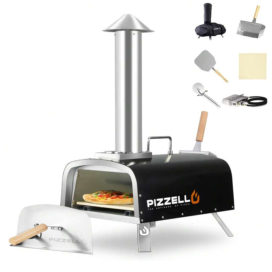 45 Cm Outdoor Pizza Oven With Pizza Stone And Oxford Cloth Cover