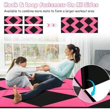 Foldable Gymnastics Mat, 240*117*5cm Soft Floor Mat With 2 Carrying Handles & Fasteners, Gymnastics Mat For Gymnastics, Yoga & Playing, Sports Mat, Fitness Mat For Home