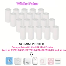 400 Rolls Per Caron Mini Printer Paper, Self Adhesive Thermal Paper Printable Sticker Paper For Pocket Thermal Printer,Wireless Bluetooth Study Notes Photo Inkless Printer - White - View 4