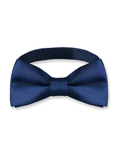 Adjustable Pre-Tied Solid Color Bow Tie For Boys, Multiple Colors Optional, Ideal For Formal Events, Wedding, Party, Christmas, Halloween, Easter Dress Up For Boys, Toddlers, Kids, Students Of Primary School