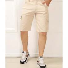 Men Shorts - 米色 - 查看 2
