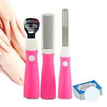 Foot Care Tool Set Feet Grinder Pedi Roller Skins Remover Scraper Tools, Pedicure Tool Kit - Pink Suit - View 2