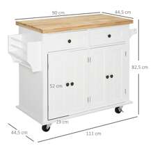 HOMCOM Storage Islands & Carts - White - View 5