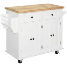 HOMCOM Storage Islands & Carts - White - View 7