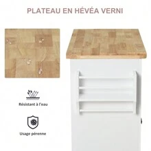 HOMCOM Storage Islands & Carts - White - View 6