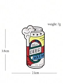 1枚時尚搪瓷徽章啤酒胸針