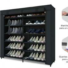 Zapatera Mueble Zapatos Organizador Varios Compartimientos - Negro - Ver 3