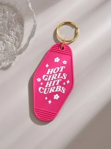 Street 1pc, Y2K/B Bohemian Style Plastic Hot Girls Hit Curbs Motel Keychain, Keychain, Hotel Key Chain, Car Accessories, Creative Keychain, Backpack Pendant, Bag Charms, Birthday Gifts, Party Favors School