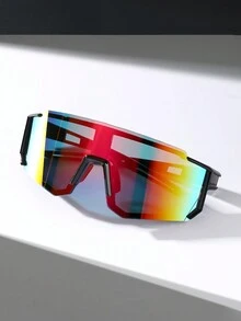 1pc Women's Outdoor Cycling Sports Glasses - Rose Red - View 2