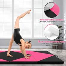 Foldable Gymnastics Mat, 240*117*5cm Soft Floor Mat With 2 Carrying Handles & Fasteners, Gymnastics Mat For Gymnastics, Yoga & Playing, Sports Mat, Fitness Mat For Home